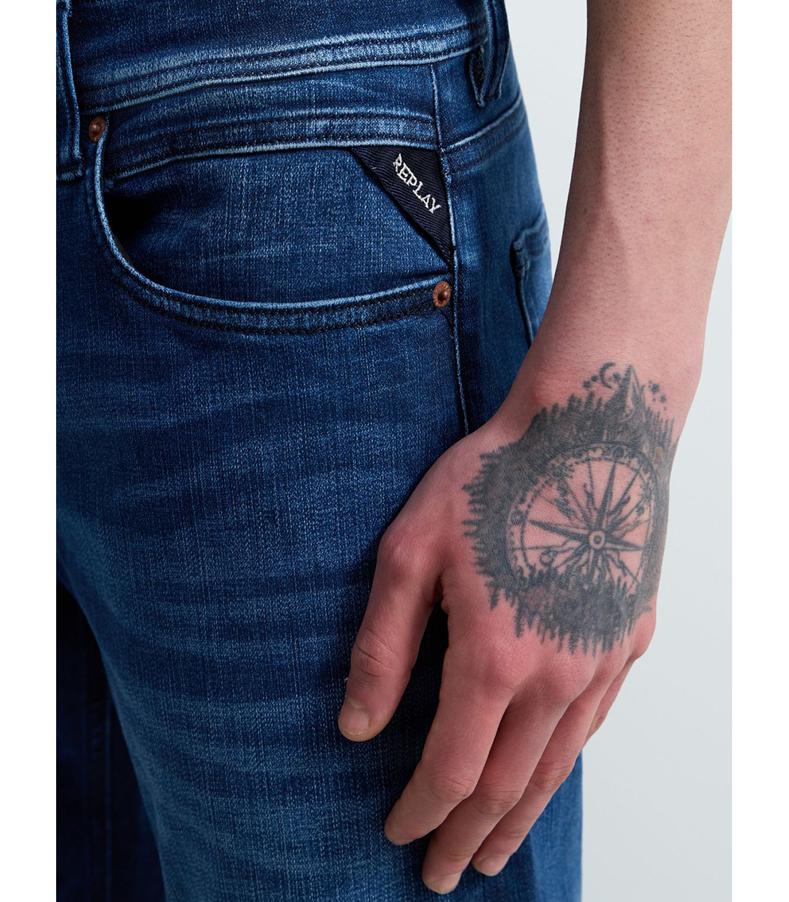 スリムストレートフィットGROVER Hyperflex Matrix ストレッチデニム 詳細画像 ブルー 5